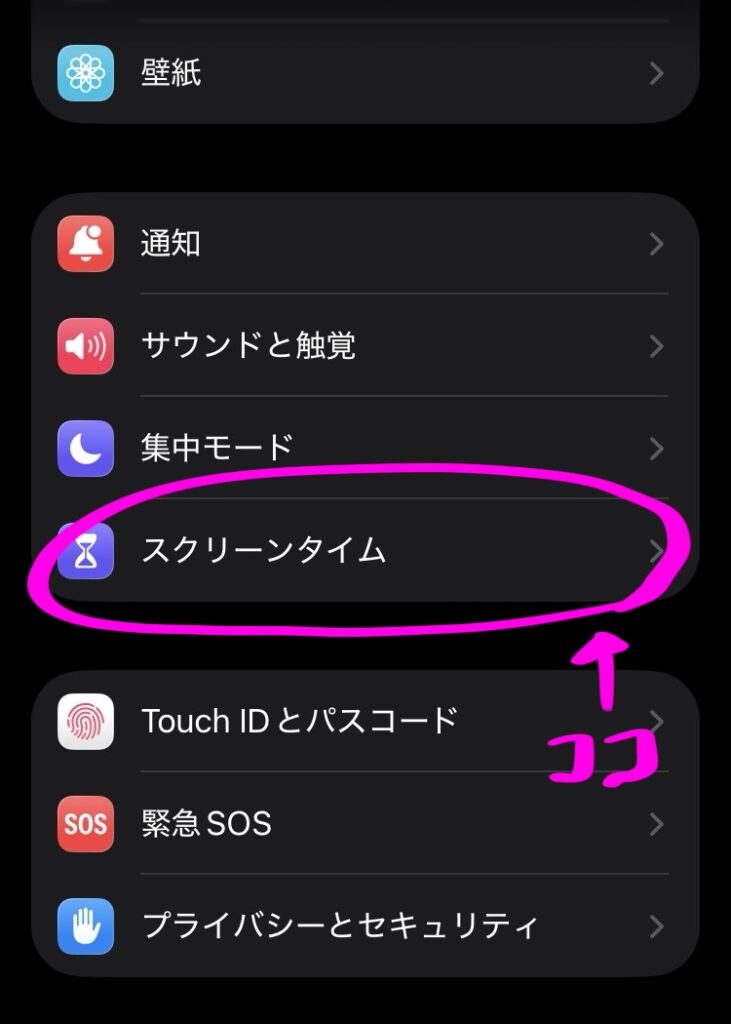 スクリーンタイム